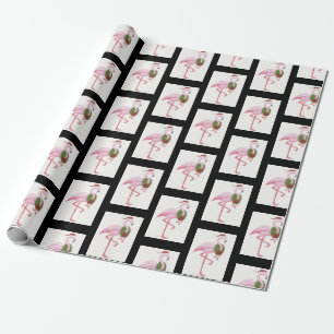 Cadeau Papier d'enveloppement de Noël Flamant rose Père N