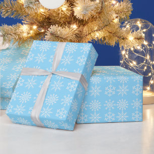 Cadeau Papier d'enveloppement de Noël - flocons de neige 