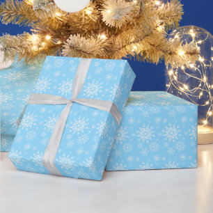 Cadeau Papier d'enveloppement de Noël - flocons de neige