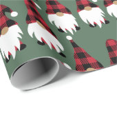Cadeau Papier d'enveloppement de Noël Gnome (Coin rond)