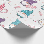 Cadeau Papier d'enveloppement de Noël Gnome mignon (Coin)