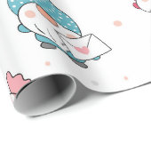 Cadeau Papier d'enveloppement de Noël Gnome mignon (Coin rond)