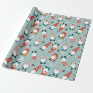 Cadeau Papier d'enveloppement de Noël Gnomes
