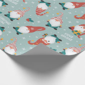 Cadeau Papier d'enveloppement de Noël Gnomes (Coin)