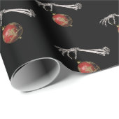 Cadeau Papier d'enveloppement de Noël gothique Vacances é (Coin rond)