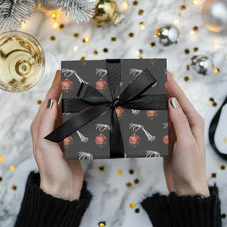Cadeau Papier d'enveloppement de Noël gothique Vacances é