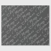 Cadeau Papier d'enveloppement de Noël gris foncé (Plat)