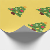 Cadeau Papier d'enveloppement de Noël jaune (Coin)