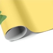 Cadeau Papier d'enveloppement de Noël jaune (Coin rond)