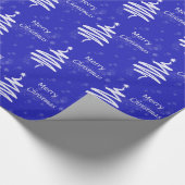 Cadeau Papier d'enveloppement de Noël Joyeux Bleu (Coin)