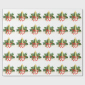 Cadeau Papier d'enveloppement de Noël Joyeux d'or (Plat)