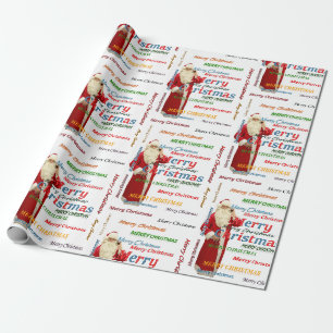 Cadeau Papier d'enveloppement de Noël Joyeux Noël Père No
