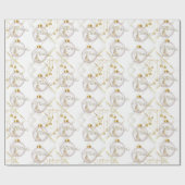 Cadeau Papier d'enveloppement de Noël Joyeux Or (Plat)