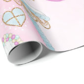 Cadeau Papier d'enveloppement de Noël magique Pastel (Coin rond)