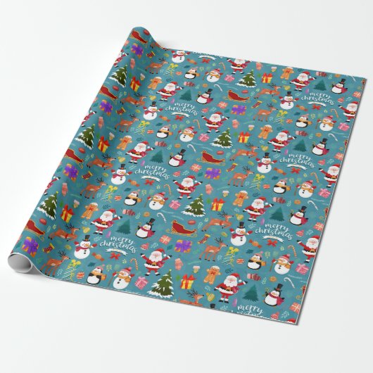 Cadeau Papier d'enveloppement de Noël mignon (Déroulé)