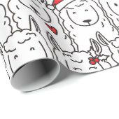 Cadeau Papier d'enveloppement de Noël mignon (Coin rond)