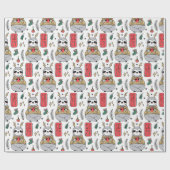 Cadeau Papier d'enveloppement de Noël mignon (Plat)