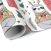 Cadeau Papier d'enveloppement de Noël mignon (Coin rond)