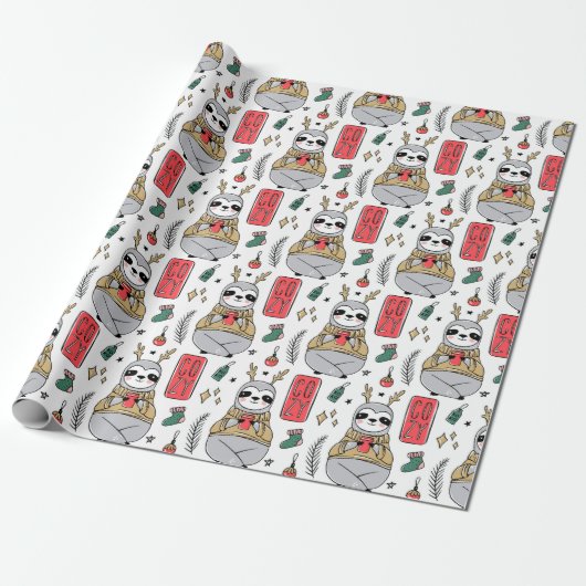 Cadeau Papier d'enveloppement de Noël mignon (Déroulé)