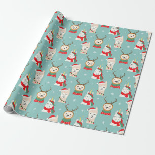 Cadeau Papier d'enveloppement de Noël mignon