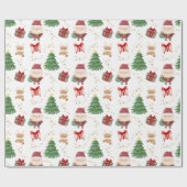 Cadeau Papier d'enveloppement de Noël mignon (Plat)