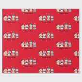 Cadeau Papier d'enveloppement de Noël mignon (Plat)