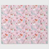 Cadeau Papier d'enveloppement de Noël mignon (Plat)