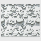Cadeau Papier d'enveloppement de Noël Motif Bauble Argent (Plat)