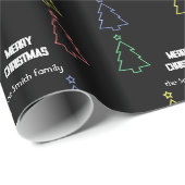 Cadeau Papier d'enveloppement de Noël néon (Coin rond)