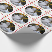 Cadeau Papier d'enveloppement de Noël Nounours blanc mign (Coin)