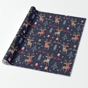 Cadeau Papier d'enveloppement de Noël Oh Deer Cute