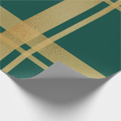 Cadeau Papier d'enveloppement de Noël or et vert (Coin)