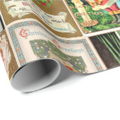 Cadeau Papier d'enveloppement de Noël père Noël (Coin rond)