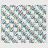 Cadeau Papier d'enveloppement de Noël Père Noël (Plat)