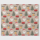 Cadeau Papier d'enveloppement de Noël père Noël (Plat)