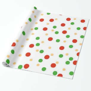 Cadeau Papier d'enveloppement de Noël Polka Dot Fun
