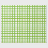 Cadeau Papier d'enveloppement de Noël Pomme Plaid vert (Plat)
