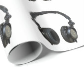 Cadeau Papier d'enveloppement de Noël Pop Art Headphone (Coin rond)