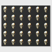 Cadeau Papier d'enveloppement de Noël Pop Art Skull (Plat)