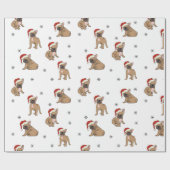 Cadeau Papier d'enveloppement de Noël pour Bulldog (Plat)