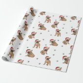 Cadeau Papier d'enveloppement de Noël pour Bulldog (Déroulé)