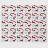 Cadeau Papier d'enveloppement de Noël pour cerfs de buffl (Plat)