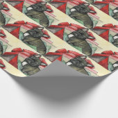 Cadeau Papier d'enveloppement de Noël pour chien de taure (Coin)