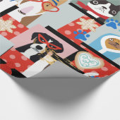 Cadeau Papier d'enveloppement de Noël pour chien moderne (Coin)