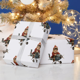 Cadeau Papier d'enveloppement de Noël pour enfant antique