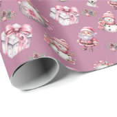 Cadeau Papier d'enveloppement de Noël pour enfants mignon (Coin rond)