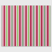 Cadeau Papier d'enveloppement de Noël rayé pour bonbons c (Plat)