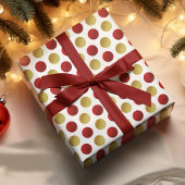 Cadeau Papier d'enveloppement de Noël Red Gold