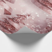Cadeau Papier d'enveloppement de Noël rose (Coin)