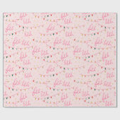 Cadeau Papier d'enveloppement de Noël rose (Plat)